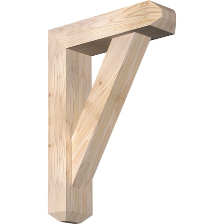 Ekena Millwork Traditional Craftsman Smooth Bracket w/ Offset Brace, Douglas Fir, 5 1/2"W x 20"D x 28"H BKT0604X20X28TRA04SDF
